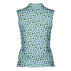 The Avocado Jump-Women Sleeveless Polo Shirt-Gerbera Prints