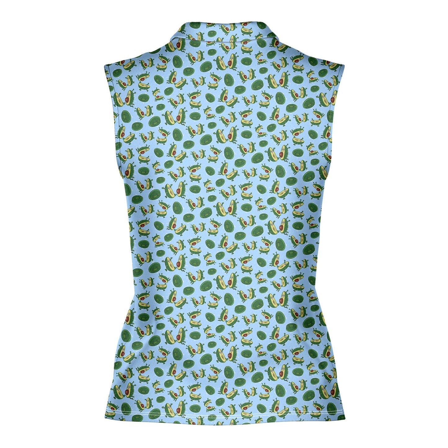 The Avocado Jump - Ladies Sleeveless Golf Polo Shirt
