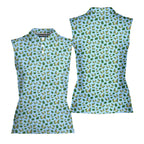 The Avocado Jump-Women Sleeveless Polo Shirt-Gerbera Prints