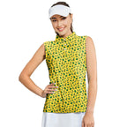 The Avocado Jump-Women Sleeveless Polo Shirt-Gerbera Prints