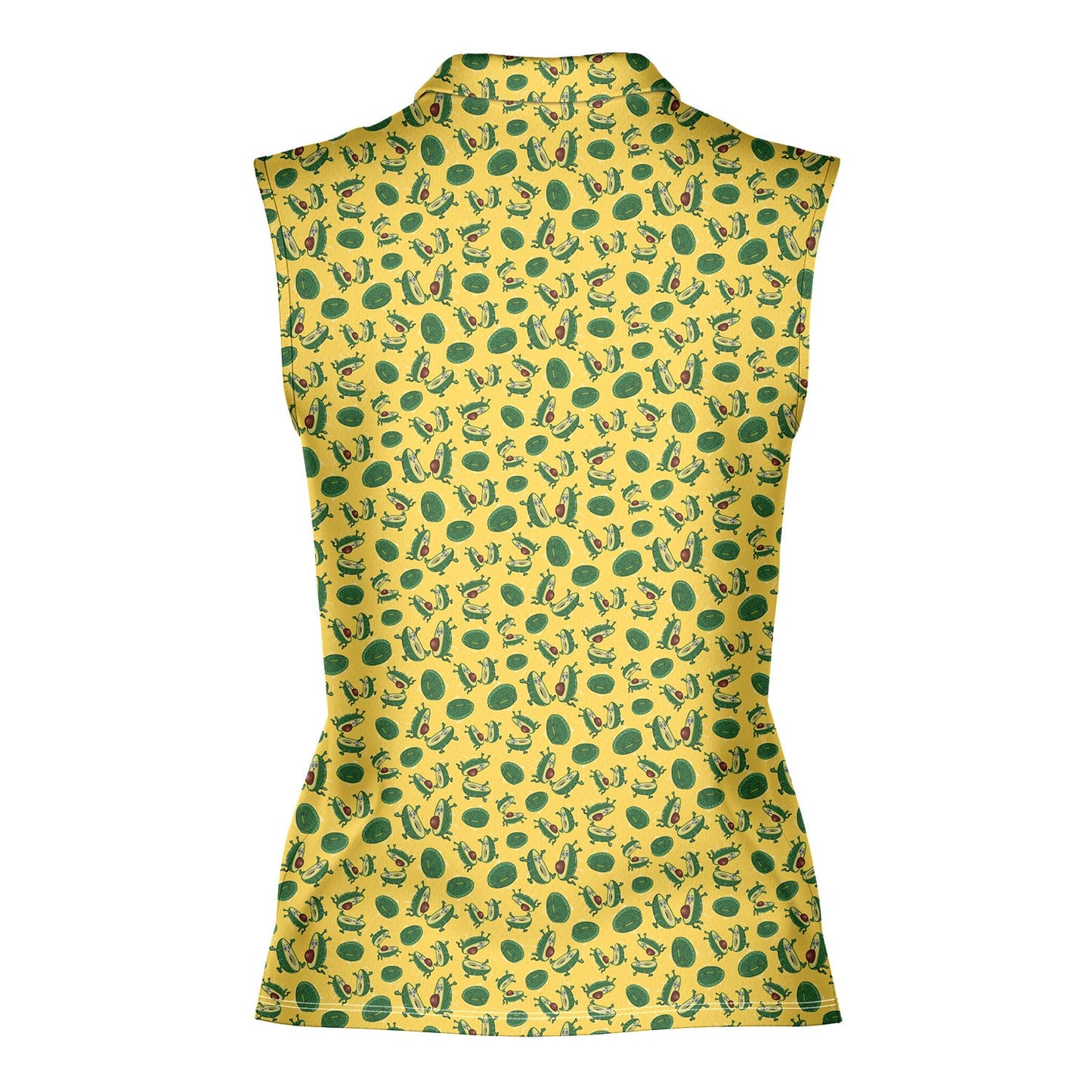 The Avocado Jump - Ladies Sleeveless Golf Polo Shirt