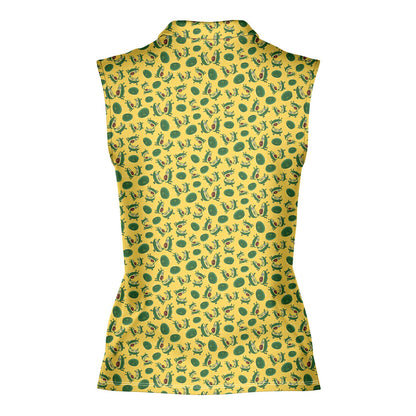 The Avocado Jump - Ladies Sleeveless Golf Polo Shirt