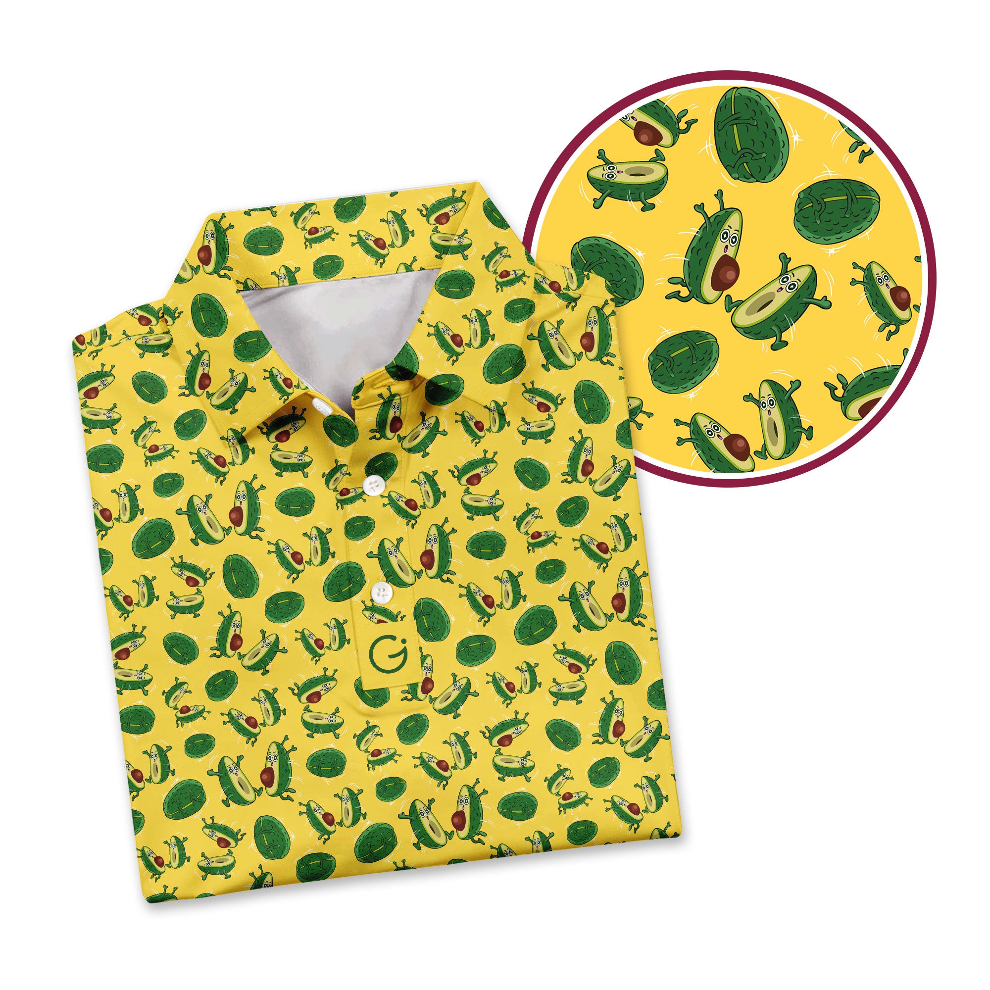 The Avocado Jump - Funny Golf Polo Shirt