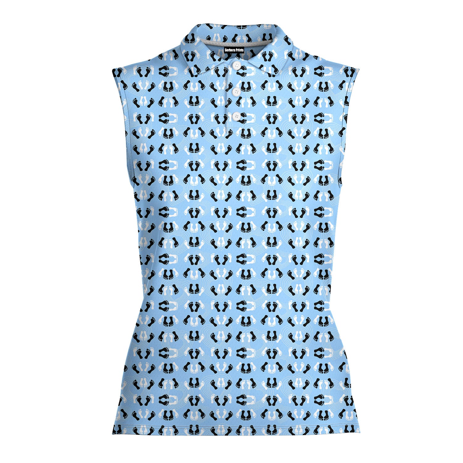 Feet Feet S-e-x Missionary Position-Women Sleeveless Polo Shirt-Gerbera Prints
