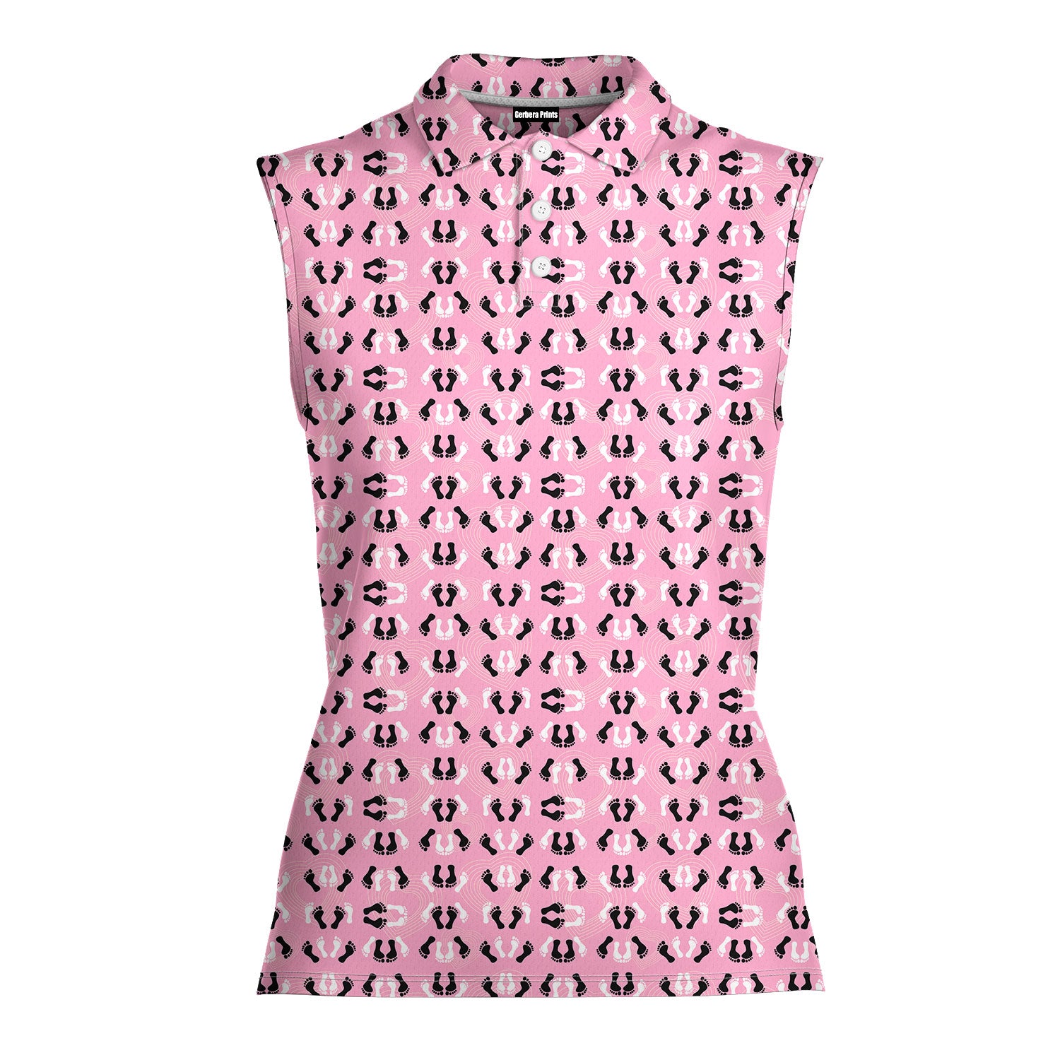 Feet Feet S-e-x Missionary Position-Women Sleeveless Polo Shirt-Gerbera Prints