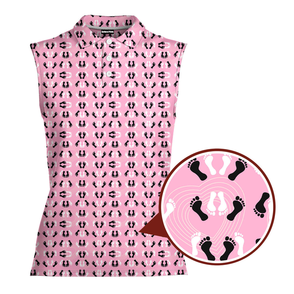 Feet Feet S-e-x Missionary Position-Women Sleeveless Polo Shirt-Gerbera Prints