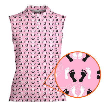 Feet Feet S-e-x Missionary Position - Ladies Sleeveless Golf Polo Shirt