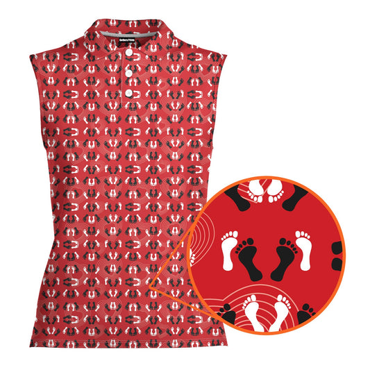 Feet Feet S-e-x Missionary Position - Ladies Sleeveless Golf Polo Shirt