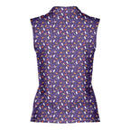 Seductive Witch-Women Sleeveless Polo Shirt-Gerbera Prints
