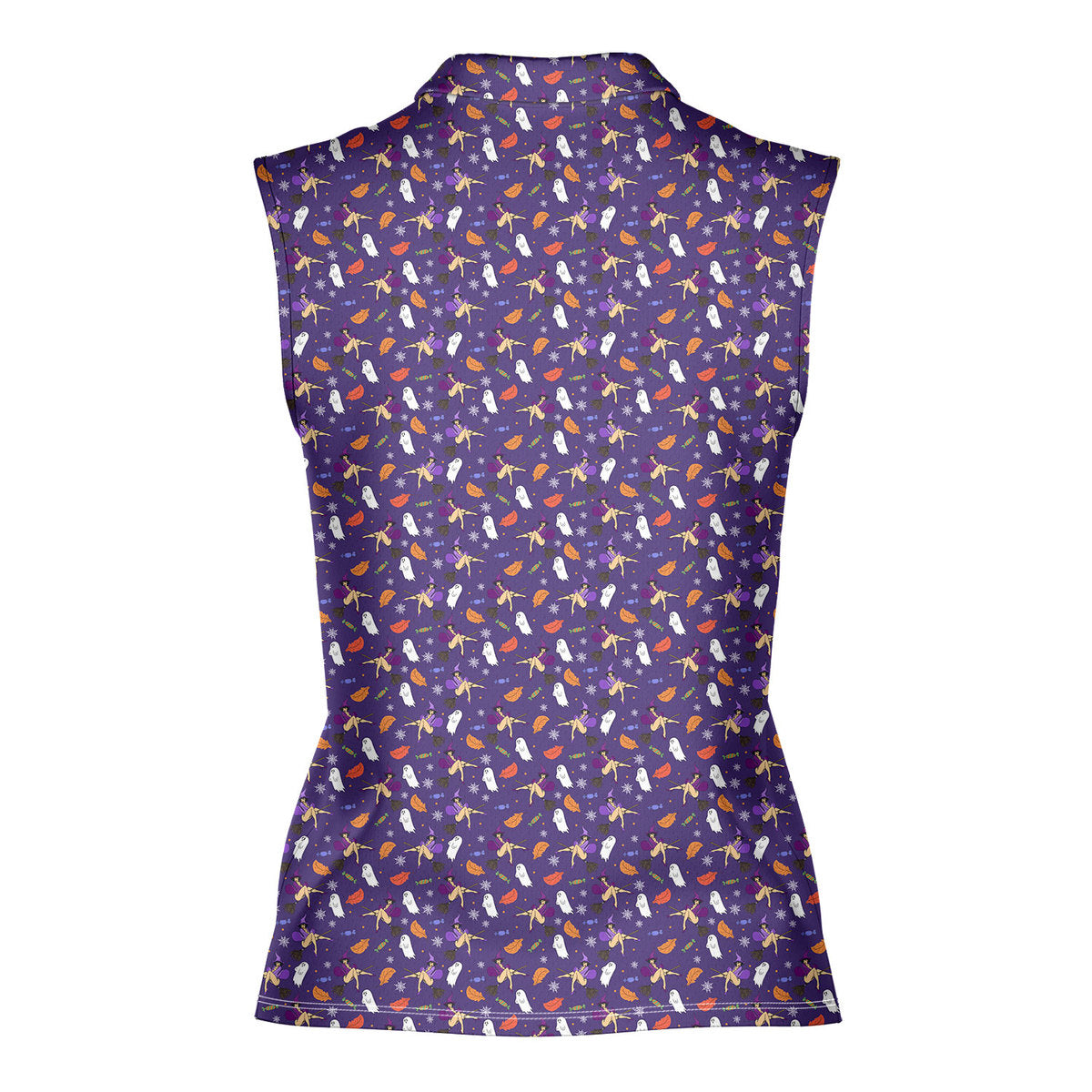Seductive Witch-Women Sleeveless Polo Shirt-Gerbera Prints