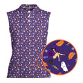 Seductive Witch-Women Sleeveless Polo Shirt-Gerbera Prints