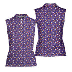 Seductive Witch-Women Sleeveless Polo Shirt-Gerbera Prints