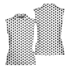 Puss Birdie Tail-Women Sleeveless Polo Shirt-Gerbera Prints
