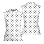 Fertilization-Women Sleeveless Polo Shirt-Gerbera Prints