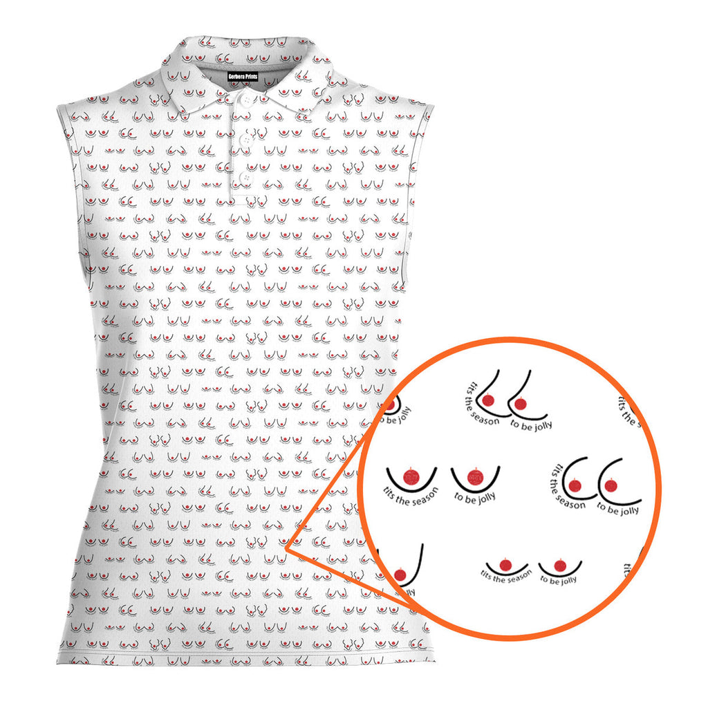 Chestnuts Roasting on an Open Fire-Women Sleeveless Polo Shirt-Gerbera Prints