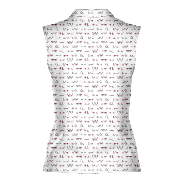 Tits the Season To Be Jolly - Ladies Sleeveless Golf Polo Shirt 