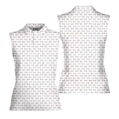 Tits the Season To Be Jolly - Ladies Sleeveless Golf Polo Shirt 