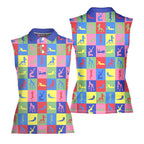 Peep Show - Ladies Sleeveless Golf Polo Shirt 