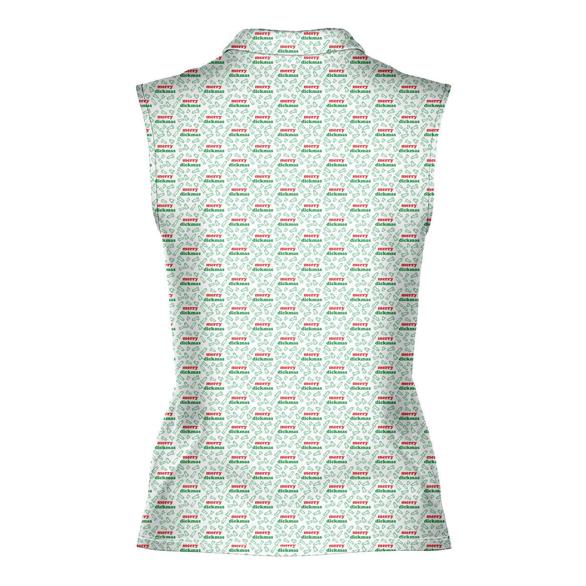 Merry Dickmas-Women Sleeveless Polo Shirt-Gerbera Prints