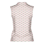 Merry Dickmas-Women Sleeveless Polo Shirt-Gerbera Prints