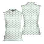 Merry Dickmas-Women Sleeveless Polo Shirt-Gerbera Prints
