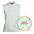 Merry Dickmas-Women Sleeveless Polo Shirt-Gerbera Prints