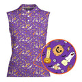 Trick or Meat Halloween Surprise-Women Sleeveless Polo Shirt-Gerbera Prints