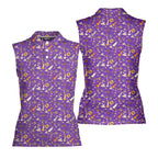 Trick or Meat Halloween Surprise-Women Sleeveless Polo Shirt-Gerbera Prints