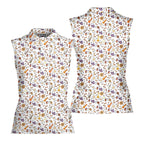 Trick or Meat Halloween Surprise-Women Sleeveless Polo Shirt-Gerbera Prints