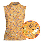 Trick or Meat Halloween Surprise-Women Sleeveless Polo Shirt-Gerbera Prints