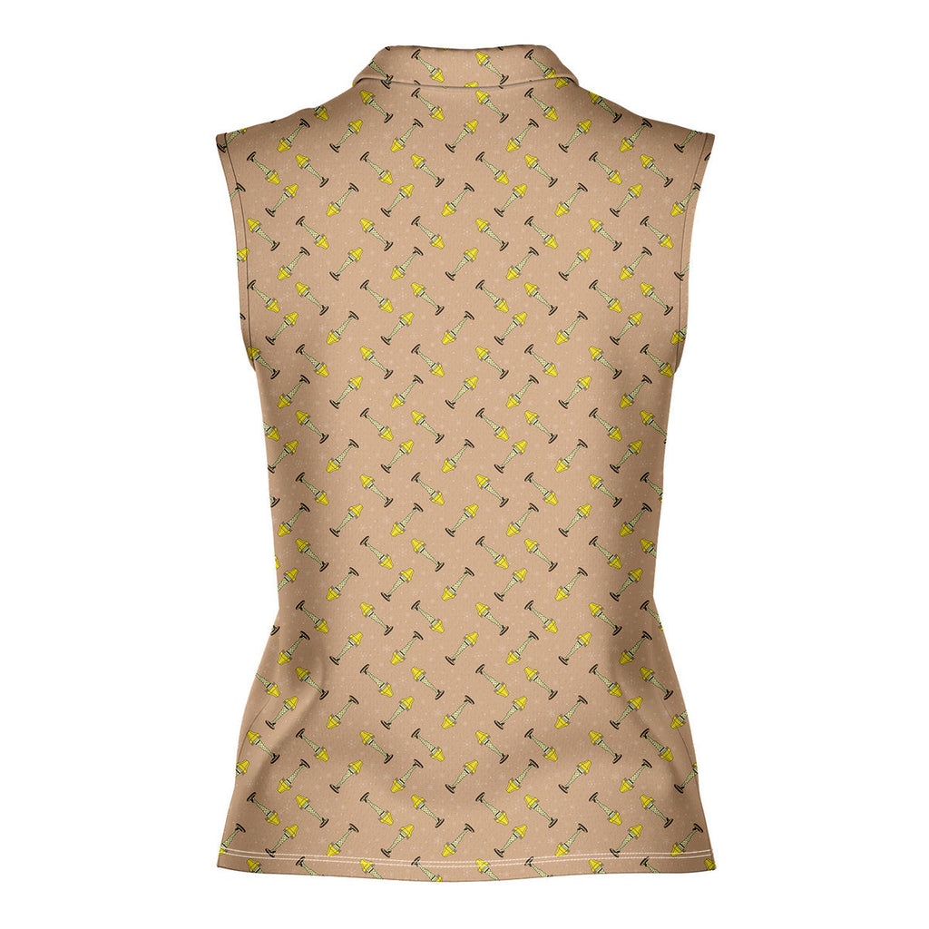 The Fragile Leg Lamp A Christmas Story Family-Women Sleeveless Polo Shirt-Gerbera Prints