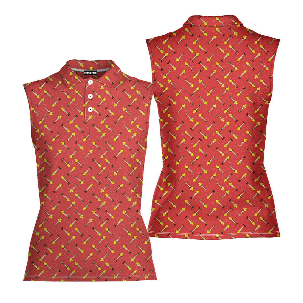 The Fragile Leg Lamp Christmas - Ladies Sleeveless Golf Polo Shirt