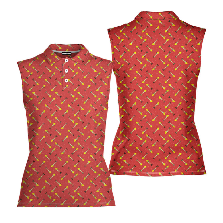 The Fragile Leg Lamp Christmas - Ladies Sleeveless Golf Polo Shirt