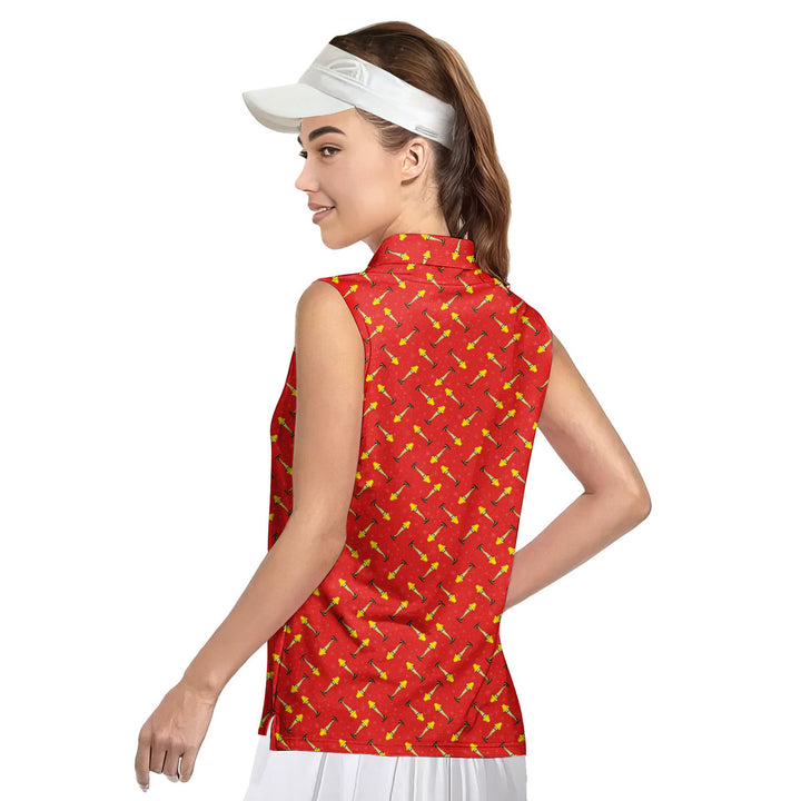 The Fragile Leg Lamp Christmas - Ladies Sleeveless Golf Polo Shirt