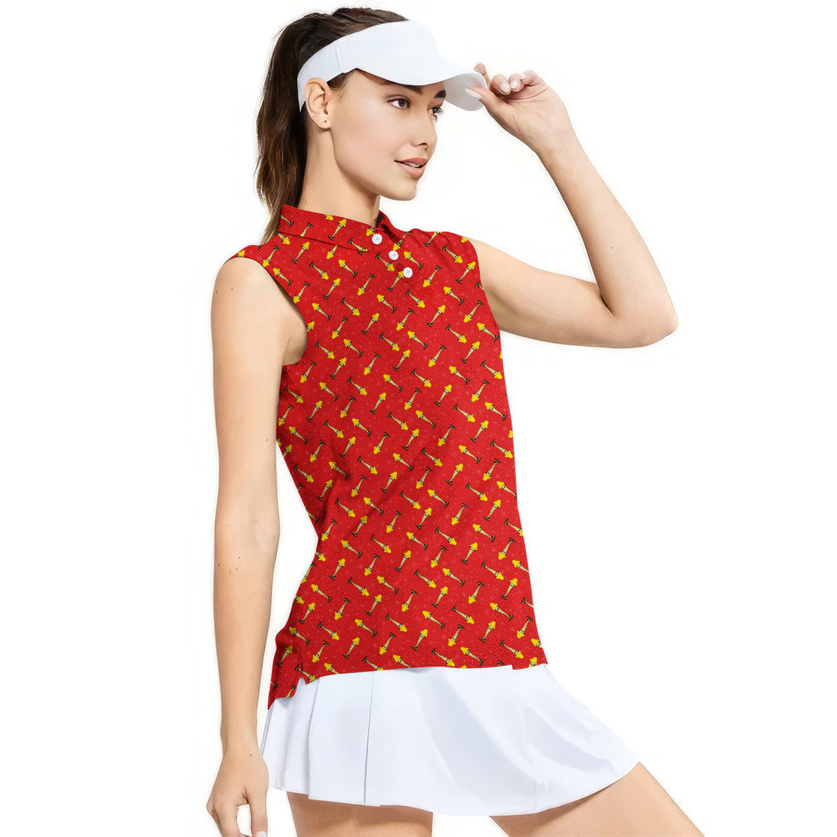 The Fragile Leg Lamp Christmas - Ladies Sleeveless Golf Polo Shirt