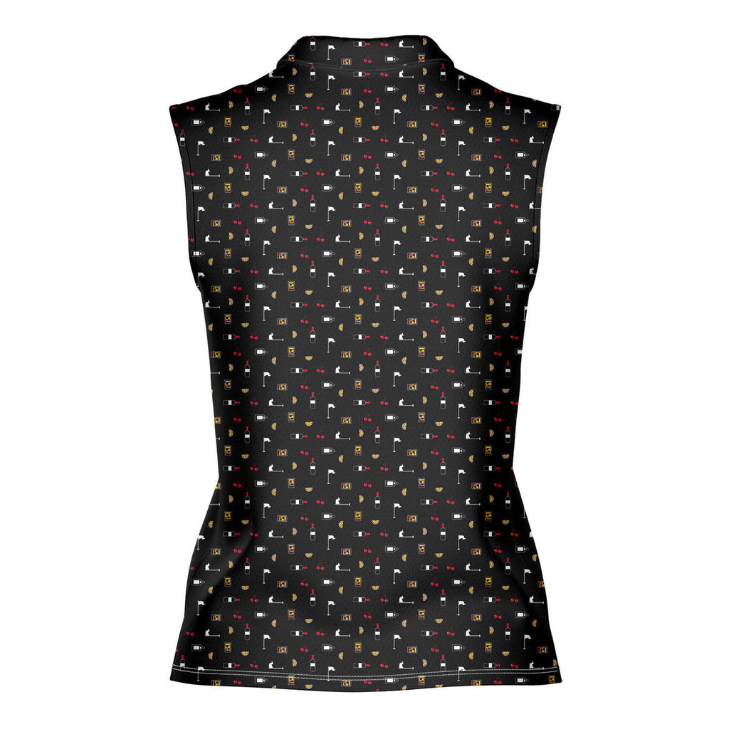 Beer Flag-Women Sleeveless Polo Shirt-Gerbera Prints
