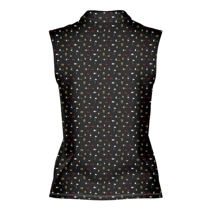 Beer Flag - Ladies Sleeveless Golf Polo Shirt
