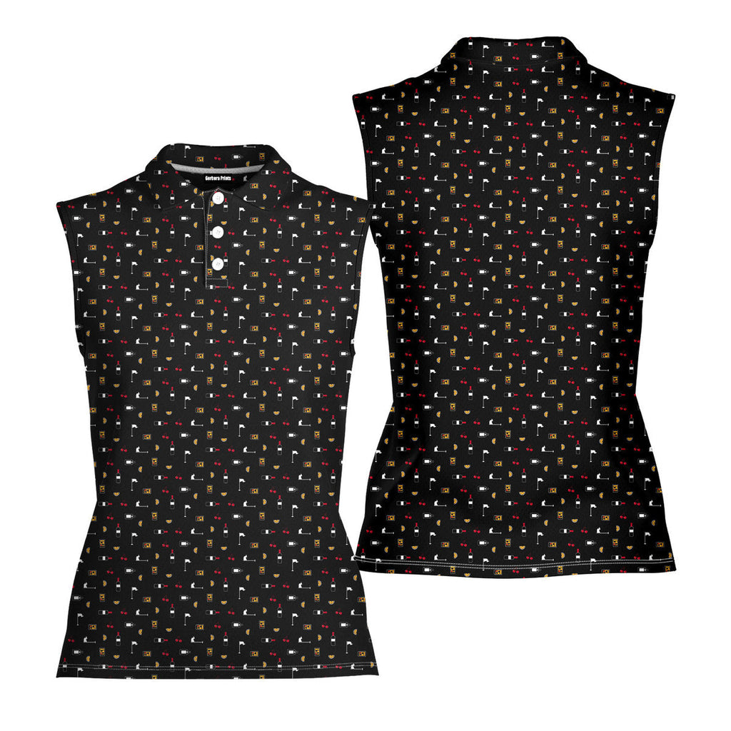 Beer Flag-Women Sleeveless Polo Shirt-Gerbera Prints