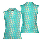Breakfast Balls-Women Sleeveless Polo Shirt-Gerbera Prints