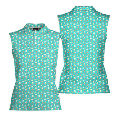 Breakfast Balls - Ladies Sleeveless Golf Polo Shirt