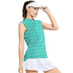 Breakfast Balls-Women Sleeveless Polo Shirt-Gerbera Prints