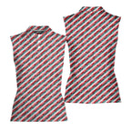 Christmas Xmas Funny Rude Joke-Women Sleeveless Polo Shirt-Gerbera Prints