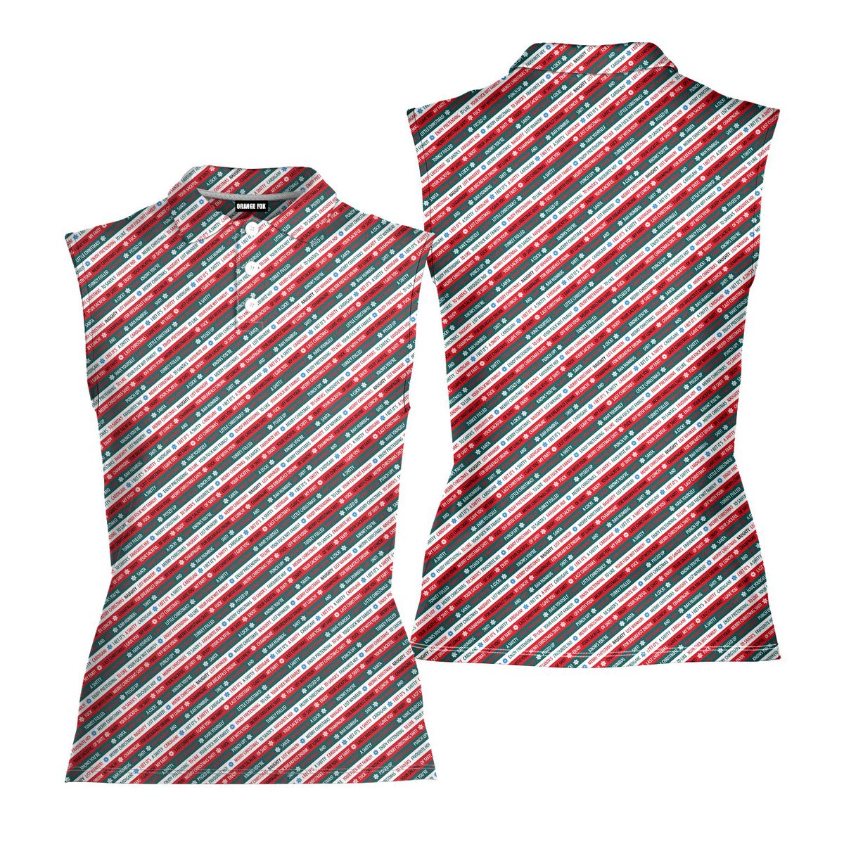 Christmas Xmas Funny Rude Joke-Women Sleeveless Polo Shirt-Gerbera Prints