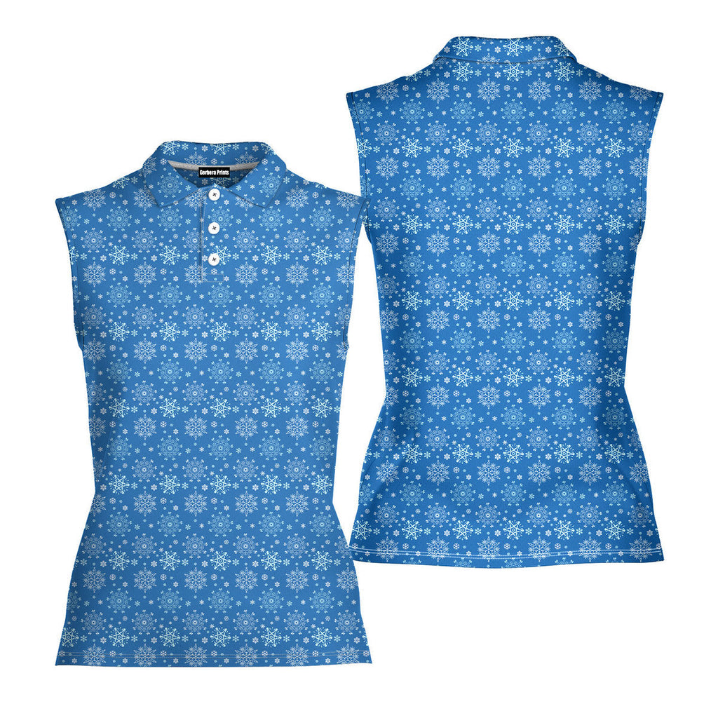 The Melt In Your Mouth-Women Sleeveless Polo Shirt-Gerbera Prints