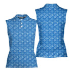 The Melt In Your Mouth-Women Sleeveless Polo Shirt-Gerbera Prints