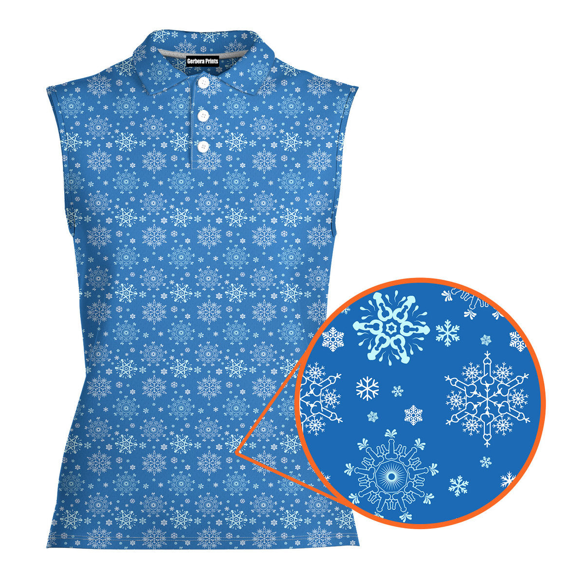The Melt In Your Mouth-Women Sleeveless Polo Shirt-Gerbera Prints