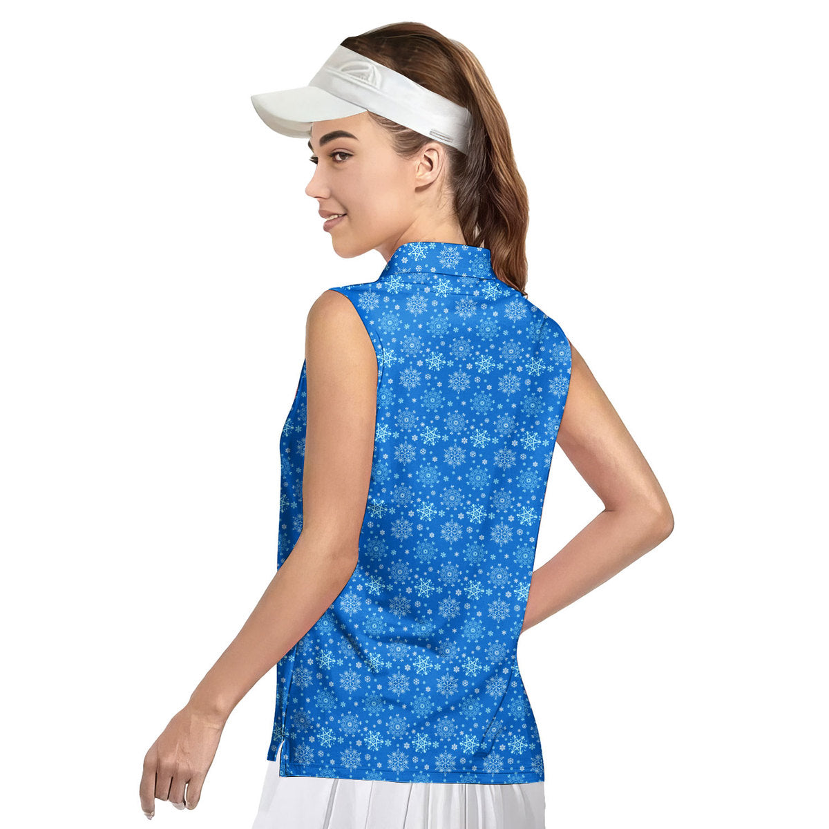 The Melt In Your Mouth-Women Sleeveless Polo Shirt-Gerbera Prints