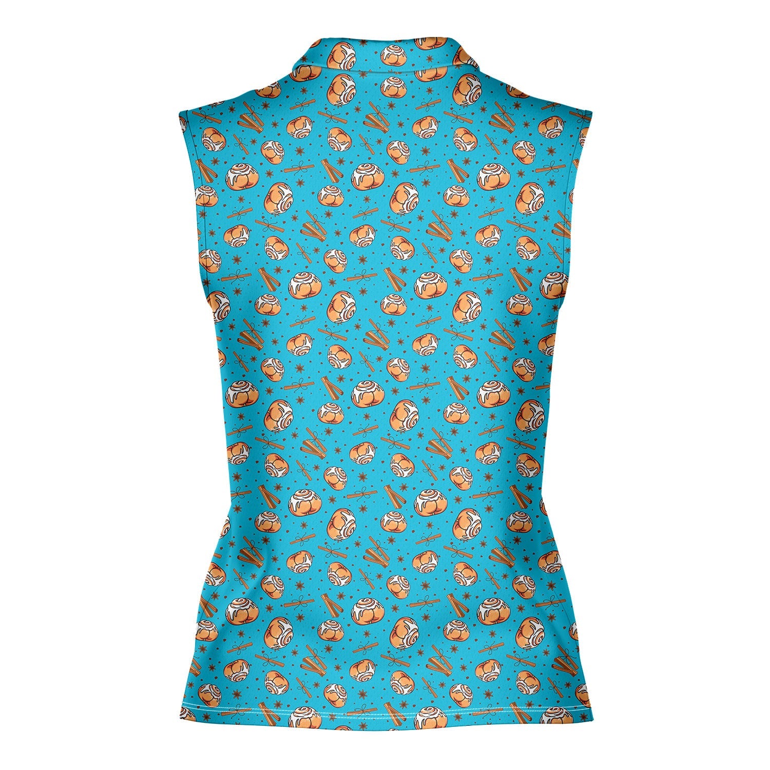 Buns-Women Sleeveless Polo Shirt-Gerbera Prints