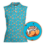 Buns-Women Sleeveless Polo Shirt-Gerbera Prints