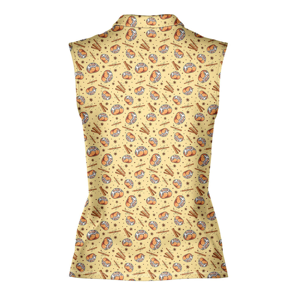 Buns-Women Sleeveless Polo Shirt-Gerbera Prints